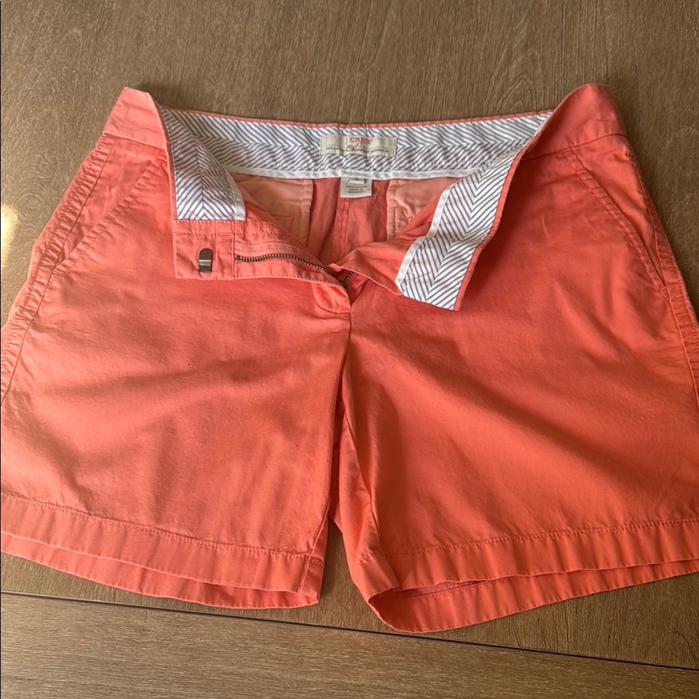 J. Crew Orange Bermudas with Relaxed Fit 6.5” inseam